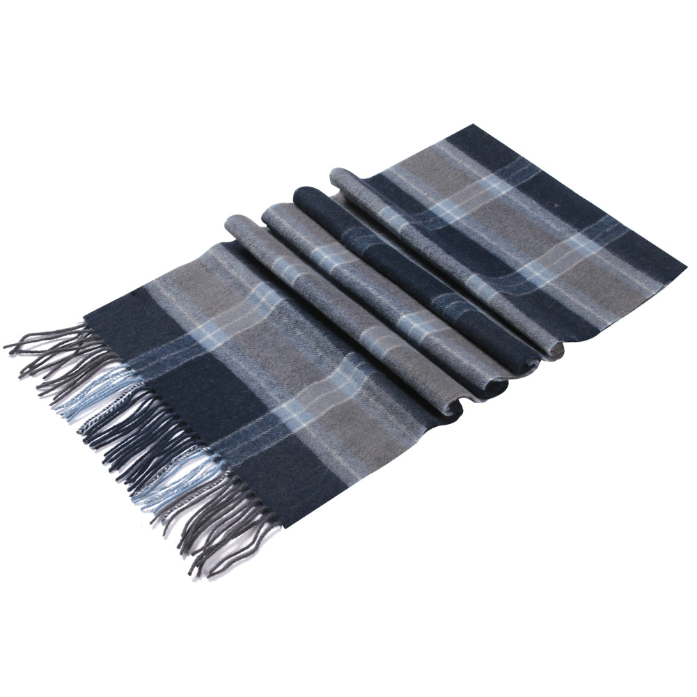 667602 WAMSOFT 100% Pure Wool Scarf, Thick Long Plaid Scarf Winter