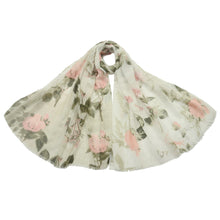 Load image into Gallery viewer, 1094401 WAMSOFT Floral Stylish Cotton-Linen Feel Lightweight Polyester Scarf
