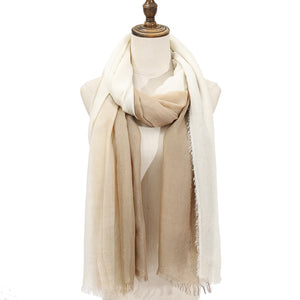 1173-01 WAMSOFT Stylish Cotton-Linen Feel Lightweight Polyester Scarf