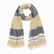 Load image into Gallery viewer, 1185-01 WAMSOFT Stylish Cotton-Linen Feel Lightweight Polyester Scarf
