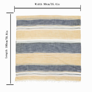 1185-01 WAMSOFT Stylish Cotton-Linen Feel Lightweight Polyester Scarf