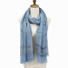 Load image into Gallery viewer, 1187-02 WAMSOFT Stylish Cotton-Linen Feel Lightweight Polyester Scarf
