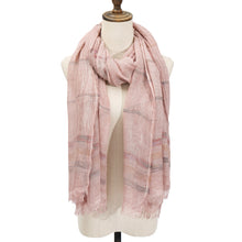 Load image into Gallery viewer, 1187-03 WAMSOFT Stylish Cotton-Linen Feel Lightweight Polyester Scarf
