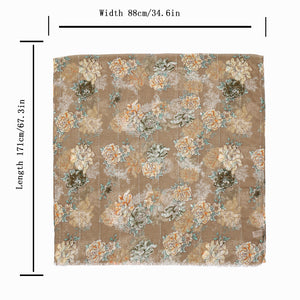 1198-01 WAMSOFT Stylish Cotton-Linen Feel Lightweight Polyester Scarf