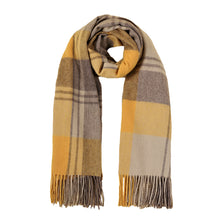 Load image into Gallery viewer, 2149-02 CashSoft 100% Wool Scarf,Long Plaid Chunky Thick Oversized Shawl
