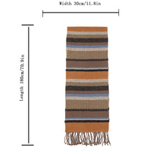 Load image into Gallery viewer, 250203  WAMSOFT 100%Wool Scarf, Cold weather Scarf ,Unisex,Orange blue stripe
