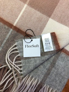 FleeSoft Fashion Scarf for women, Normal thick Fashion  Scarf,Beige plaid scarf