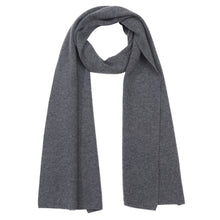 Load image into Gallery viewer, 4440-02   WAMSOFT 100% Merino Wool Scarf, Unisex Basic Knit Scarf,Solid Color,Dark Grey
