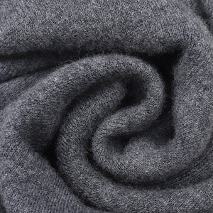 4440-02   WAMSOFT 100% Merino Wool Scarf, Unisex Basic Knit Scarf,Solid Color,Dark Grey