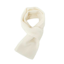 Load image into Gallery viewer, 4440-03   WAMSOFT 100% Merino Wool Scarf, Unisex Basic Knit Scarf,Solid Color,White
