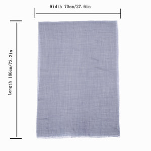 920901 WAMSOFT Stylish Cotton-Linen Feel Lightweight Polyester Scarf Quiet Harbor blue