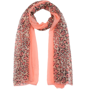 4460-10 WAMSOFT Women's Chiffon Scarf - Lightweight, Comfortable, and Versatile | Fashion Floral Print Scarf Wraps in Rich Colors