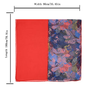 4460-08 WAMSOFT Women's Chiffon Scarf - Lightweight, Comfortable, and Versatile | Fashion Floral Print Scarf Wraps in Rich Colors