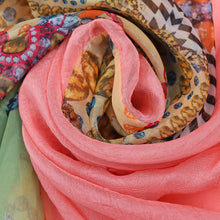 Load image into Gallery viewer, 4460-02 WAMSOFT Women&#39;s Chiffon Scarf - Lightweight, Comfortable, and Versatile | Fashion Floral Print Scarf Wraps in Rich Colors
