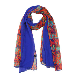 4460-15 WAMSOFT Women's Chiffon Scarf - Lightweight, Comfortable, and Versatile | Fashion Floral Print Scarf Wraps in Rich Colors