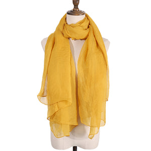 4460-16 WAMSOFT Women's Chiffon Scarf - Lightweight, Comfortable, and Versatile | Fashion solid color Scarf Wraps in Rich Colors