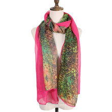 Load image into Gallery viewer, 4460-12 WAMSOFT Women&#39;s Chiffon Scarf - Lightweight, Comfortable, and Versatile | Fashion Floral Print Scarf Wraps in Rich Colors
