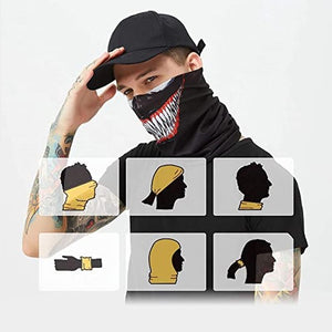 WAMSOFT headkerchief,Dust Neck Gaiter,  Headband Balaclava Bandana Headwear, Face Mask Buff for Sport 4 Pack