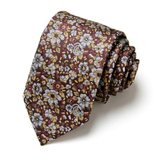 Load image into Gallery viewer, WAMSOFT Men&#39;s Jacquard Silk Ties，Fashion Striped PaisleyTies - Handmade Woven Neckties
