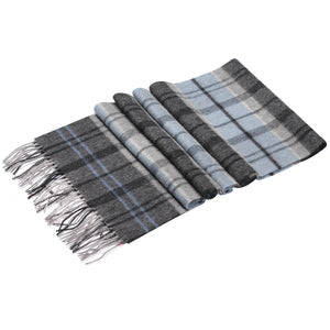 1017302   WAMSOFT 100% Pure Wool Scarf, Thick Long Plaid Scarf Winter Tartan Scarves for Men Women