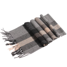 Load image into Gallery viewer, 1017309   WAMSOFT 100% Pure Wool Scarf, Thick Long Plaid Scarf Winter Tartan Scarves for Men Women
