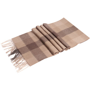 1017317   WAMSOFT 100% Pure Wool Scarf, Thick Long Plaid Scarf Winter Tartan Scarves for Men Women
