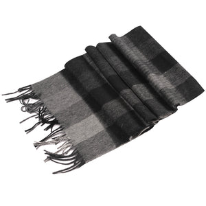 1017321    WAMSOFT 100% Pure Wool Scarf, Thick Long Plaid Scarf Winter Tartan Scarves for Men Women