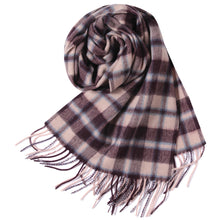 Load image into Gallery viewer, 1161701   WAMSOFT 100% Pure Wool Scarf, Thick Long Plaid Scarf Winter Tartan Scarves for Men Women
