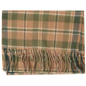 1161703   WAMSOFT Green 100% Wool Scarf, Thick Long Plaid Scarf,Winter scarves for women men