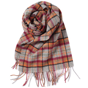 1162002   WAMSOFT 100% Pure Wool Scarf, Wool scarves for women，scottish tartan scarf