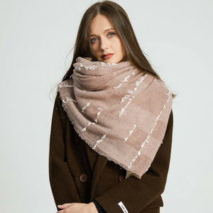 1167801 WAMSOFT Luxury cashmere scarf,  women‘s Premium cashmere Scarves,light brown