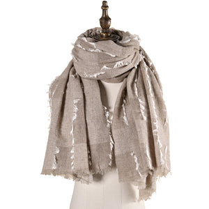 1167801 WAMSOFT Luxury cashmere scarf,  women‘s Premium cashmere Scarves,light brown