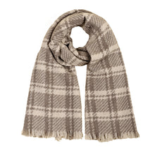 Load image into Gallery viewer, 1191301 WAMSOFT Extra Lagre Luxury cashmere scarf,  women‘s Premium cashmere Scarves,Camel Grey Plaid
