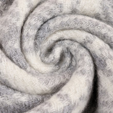 Load image into Gallery viewer, 1191302 WAMSOFT Ladies cashmere scarf ,  100% Cashmere Winter Scarf, Women Soft Warm Scarf,Plaid,Pashmina Scottish Tartan scarf Grey White Gift
