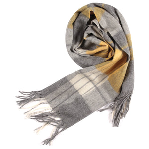 1216106   WAMSOFT 100% Pure Wool Scarf, Thick Long Plaid Scarf Winter Tartan Scarves for Men Women