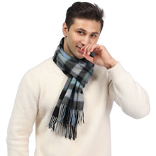 Load image into Gallery viewer, 155542 WAMSOFT Mens 100% Cashmere Scarf ,Plaid cashmere scarf
