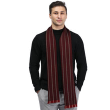 Load image into Gallery viewer, 171901  WAMSOFT 100% Pure Wool Scarf, Long Ultra Soft Striped Scarf Winter Jacquard Scarves for Men
