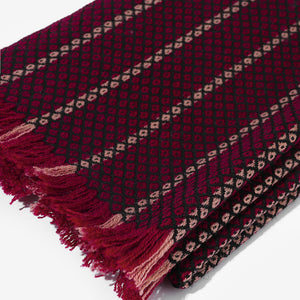 171901  WAMSOFT 100% Pure Wool Scarf, Long Ultra Soft Striped Scarf Winter Jacquard Scarves for Men