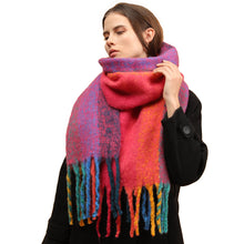 Load image into Gallery viewer, 2147-02 WAMSOFT Winter Women&#39;s Warm Scarf, Colorful Soft Comfort Elegant Cold Weather Shawl Fashion Long Scarf Braided Pigtail tassel
