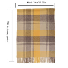 Load image into Gallery viewer, 2149-02 WAMSOFT 100% Wool Scarf,Long Plaid Chunky Thick Oversized scarf
