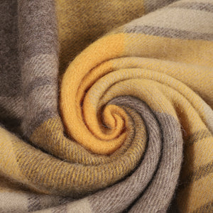 2149-02 WAMSOFT 100% Wool Scarf,Long Plaid Chunky Thick Oversized scarf