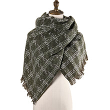 Load image into Gallery viewer, 3984-02 WAMSOFT Women&#39;s Scarf Warm Lattice Long Large Scarf, Cold Winter Wraps,Shawls ,Dark Green
