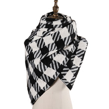 Load image into Gallery viewer, 4214-11 WAMSOFT Women&#39;s Scarf Warm Plaid Long Large Scarf, Cold Winter Wraps,Shawls ,black&amp;white
