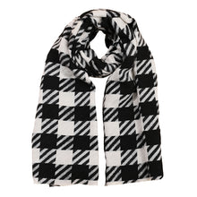 Load image into Gallery viewer, 4214-11 WAMSOFT Women&#39;s Scarf Warm Plaid Long Large Scarf, Cold Winter Wraps,Shawls ,black&amp;white
