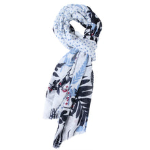 Load image into Gallery viewer, 1170-02 WAMSOFT Cotton feeling Scarf for Women Multi Purpose Long Scarf Neck Scarf Stripe Fashion Scarf Wrap Shawl Thin Scarf Head Wrap Beach Cover

