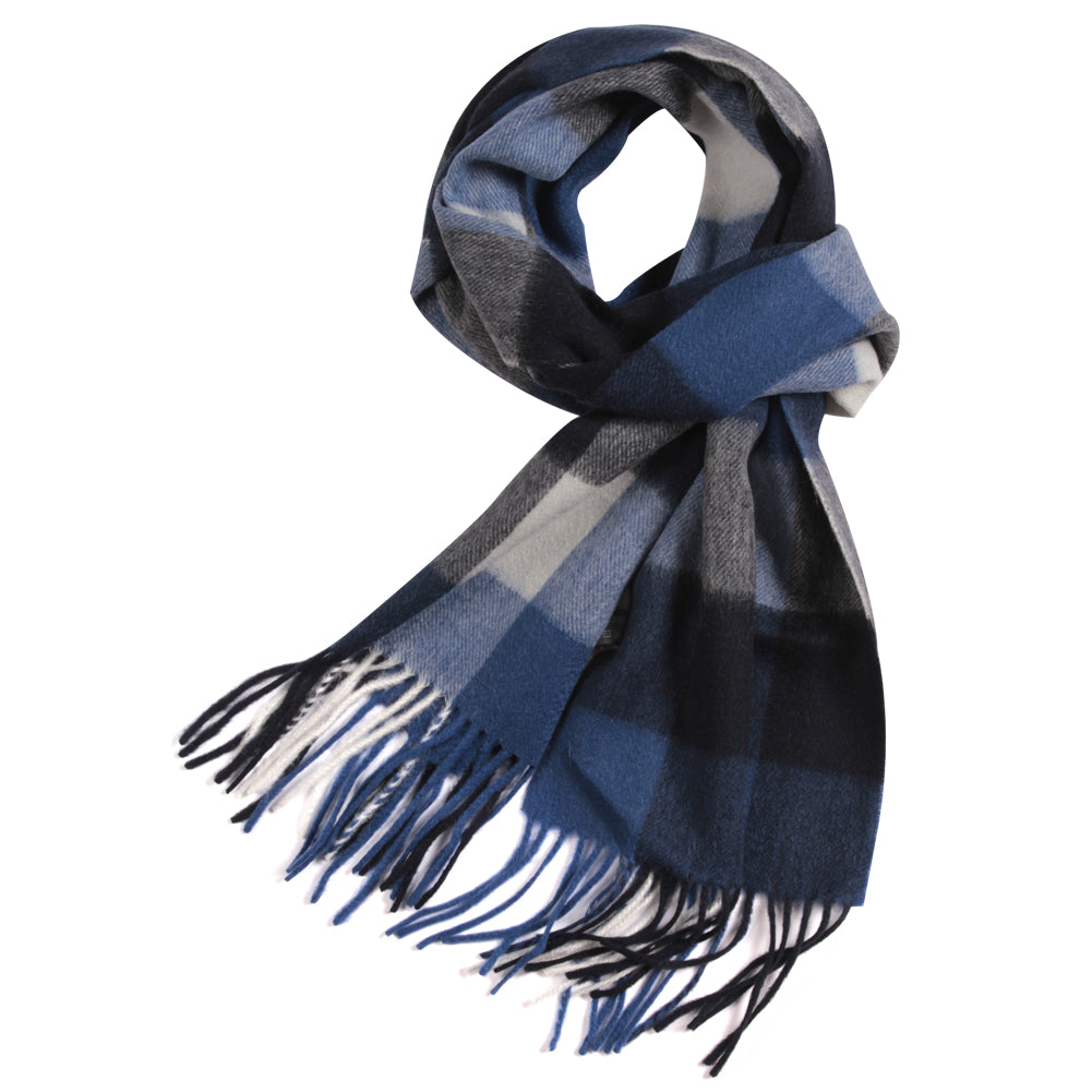 1017310   WAMSOFT 100% Pure Wool Scarf, Thick Long Plaid Scarf Winter Tartan Scarves for Men Women