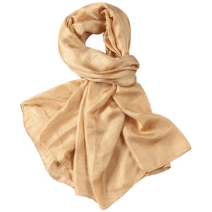 840007 WAMSOFT Gold Scarfs for Women Multi Purpose Long Scarf Neck Scarf,Gold scarfs for women,Thin Scarf Head Wrap Beach Cover