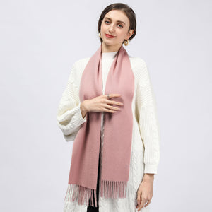 886402 WAMSOFT 100% Cashmere scarf women, Pink cashmere scarf