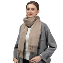 Load image into Gallery viewer, 886403 WAMSOFT Ladies cashmere scarf , Solid Cashmere Scarves for Women,Brown color
