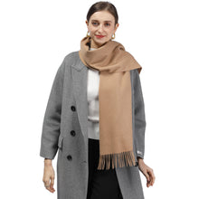 Load image into Gallery viewer, 886413 WAMSOFT Luxury cashmere scarf, Solid Color women‘s cashmere Scarves,Brown color/Tan color
